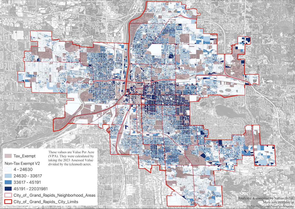 Value Per Acre in Grand Rapids, MI